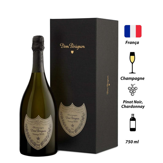 Champagne Dom Pérignon Blanc Vintage 2013 com estojo