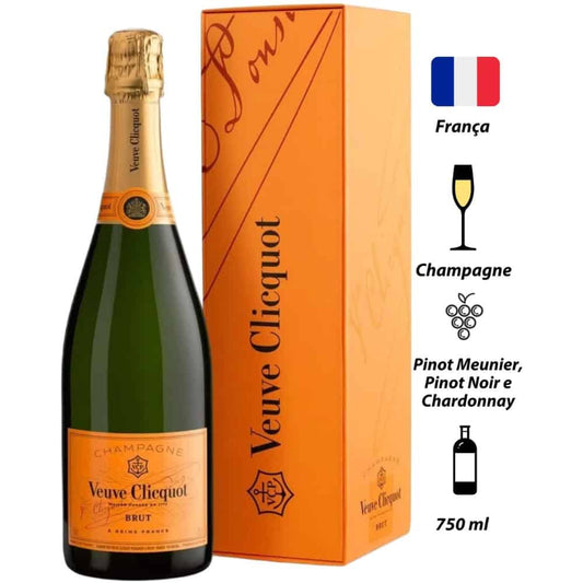 Champagne Veuve Clicquot Brut com Cartucho