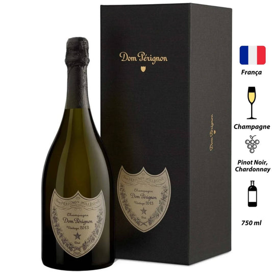 Champagne Dom Pérignon Blanc Vintage com estojo