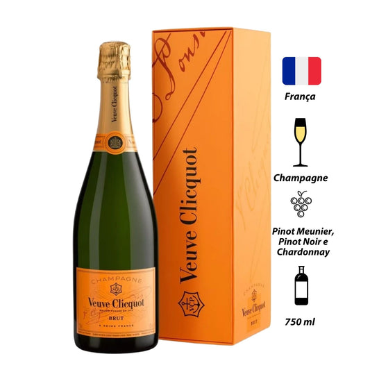 Champagne Veuve Clicquot Brut com Cartucho