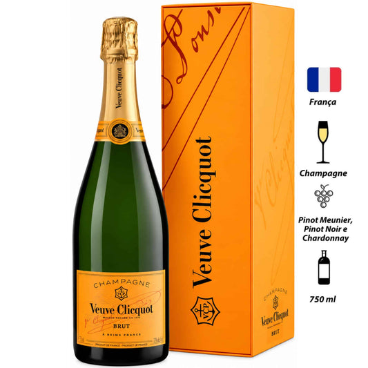 Champagne Veuve Clicquot Brut com Cartucho
