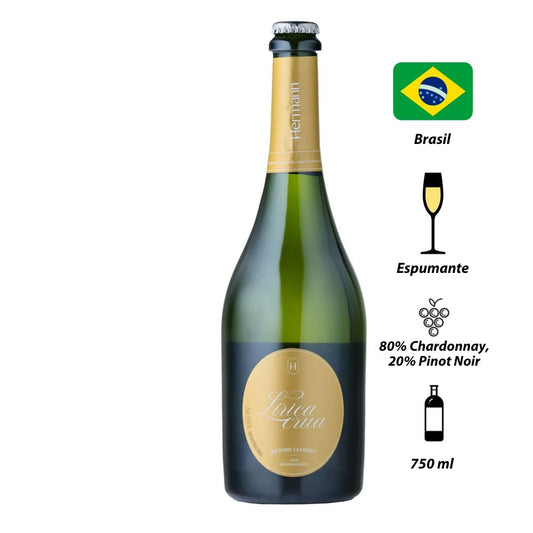 Espumante Hermann Brut Nature Lírica Crua