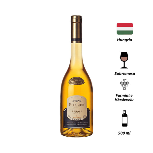 Vinho Branco Patricius Tokaji Aszu 5 Puttonyos 500 ml 2017