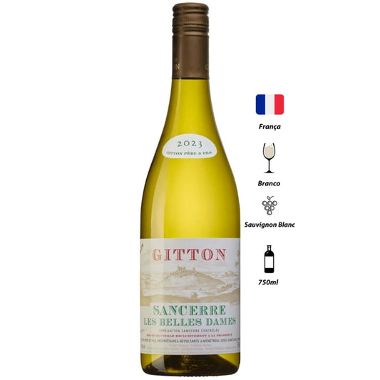 Vinho Branco Sancerre Les Belles Dames Silex 2023 Domaine Gitton