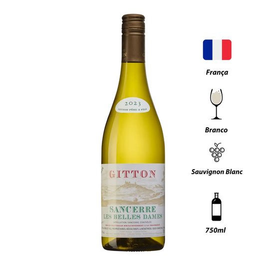 Vinho Branco Sancerre Les Belles Dames Silex 2023 Domaine Gitton